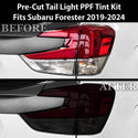 Full Headlight Taillight Precut Smoked PPF Tint Kit Film Overlay Fits Subaru Forester