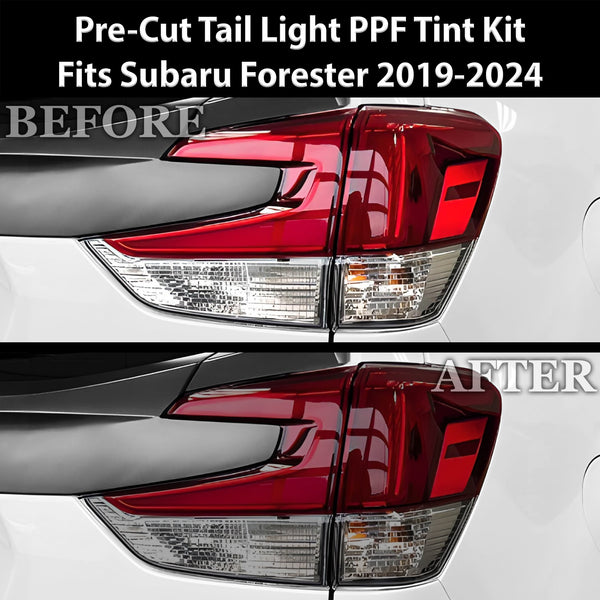 Full Headlight Taillight Precut Smoked PPF Tint Kit Film Overlay Fits Subaru Forester