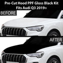 Fits Audi Q3 2019+ Precut Premium Gloss Black Carbon Fiber Hood Paint Protection Film PPF Decal Film Kit Cover