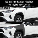 Fits Toyota RAV4 2019-2024 Precut Premium Gloss Black Carbon Fiber Fender Paint Protection Film PPF Decal Film Kit