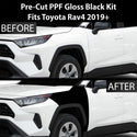 Fits Toyota RAV4 2019-2024 Precut Premium Gloss Black Carbon Fiber Fender Paint Protection Film PPF Decal Film Kit Cover