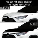 Fits Toyota RAV4 2019-2024 Precut Premium Gloss Black Carbon Fiber Hood Paint Protection Film PPF Decal Film Kit