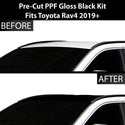 Fits Toyota RAV4 2019-2024 Precut Premium Gloss Black Carbon Fiber Roof Paint Protection Film PPF Decal Film Kit Cover