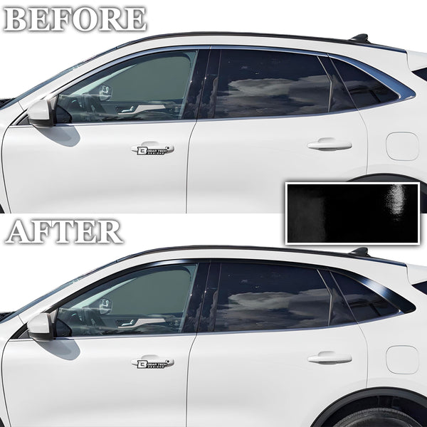 Vinyl Chrome Delete Grille Side Window Blackout Decal Stickers Overlay Film Fits Ford Escape