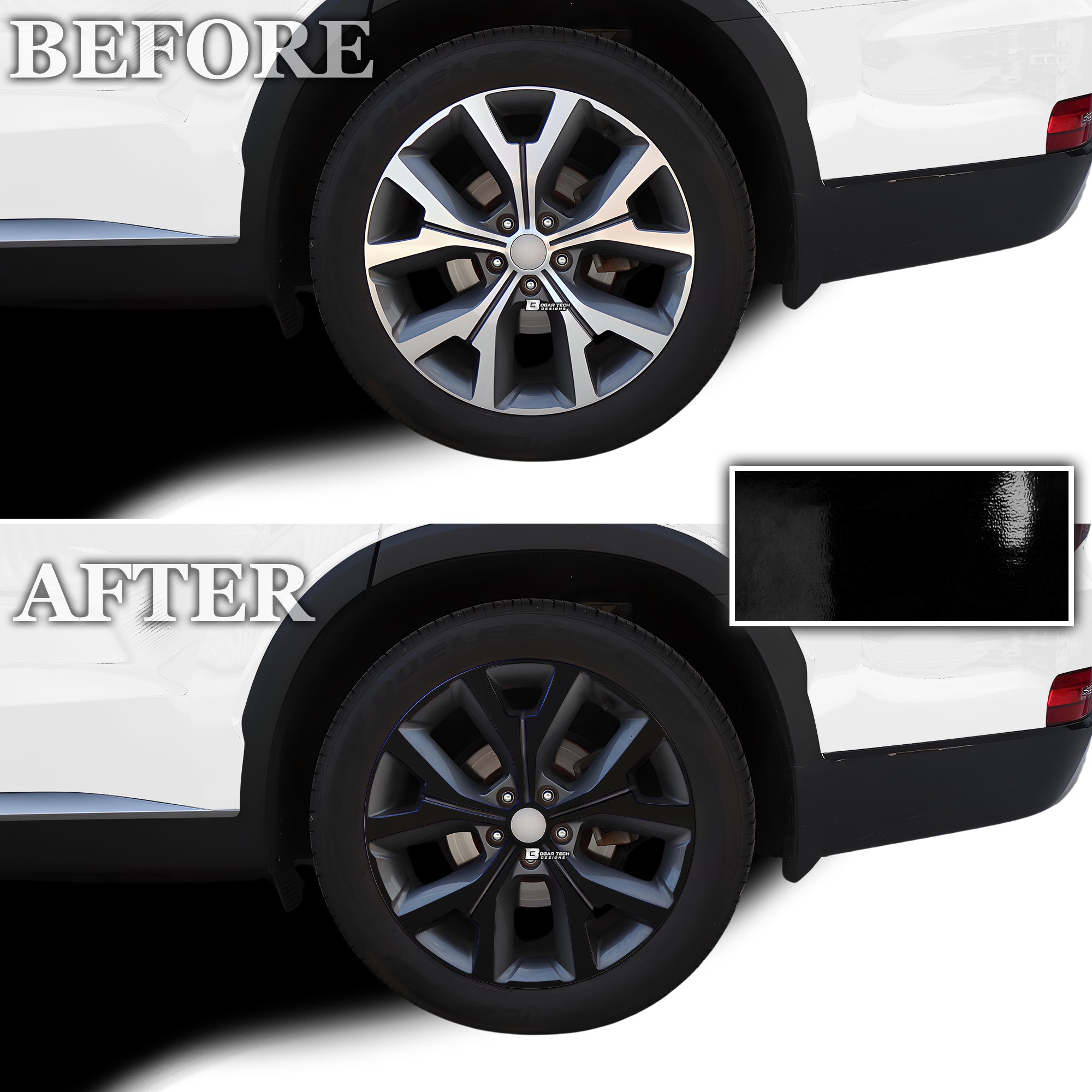 Side Window Skirt Vinyl Chrome Delete Trim Blackout Decal Stickers Overlay Film Fits Hyundai Palisade 2020 - 2025 - Bogar Tech Designs