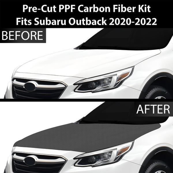 Fits Subaru Outback 2020+ Precut Premium Gloss Black Carbon Fiber Hood Paint Protection Film PPF Decal Film Kit Cover