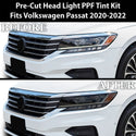 Full Headlight Taillight Precut Smoked PPF Tint Kit Film Overlay Fits Volkswagen Passat 2020-2022