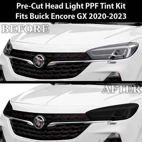 Full Headlight Taillight Precut Smoked PPF Tint Kit Film Overlay Fits Buick Encore GX 2020-2024