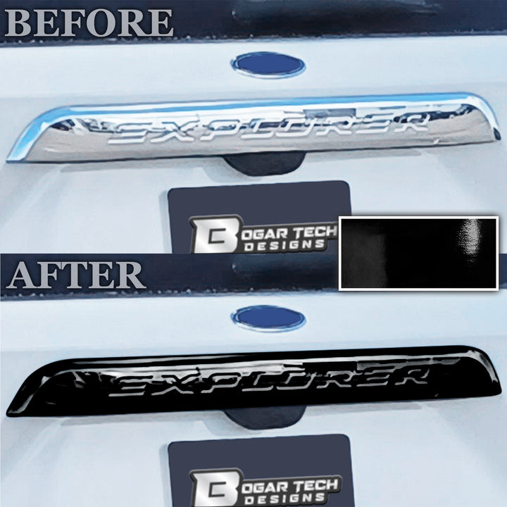 Window Vinyl Chrome Delete Trim Blackout Decal Stickers Overlay Film Fits Ford Explorer 2020 2021 2022 2023 2024 2025 - Bogar Tech Designs