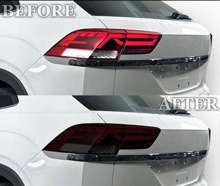 Full Headlight Taillight Precut Smoked PPF Tint Kit Overlay Film Fits Volkswagen Atlas Cross Sport 2020-2023