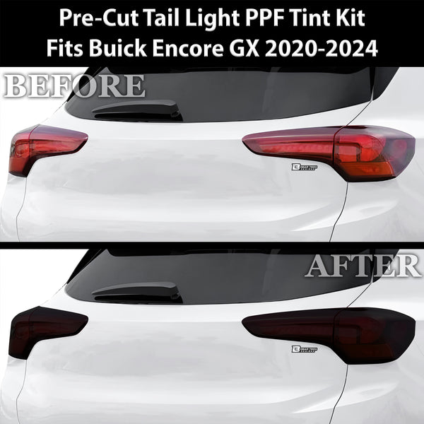 Full Headlight Taillight Precut Smoked PPF Tint Kit Film Overlay Fits Buick Encore GX 2020-2024