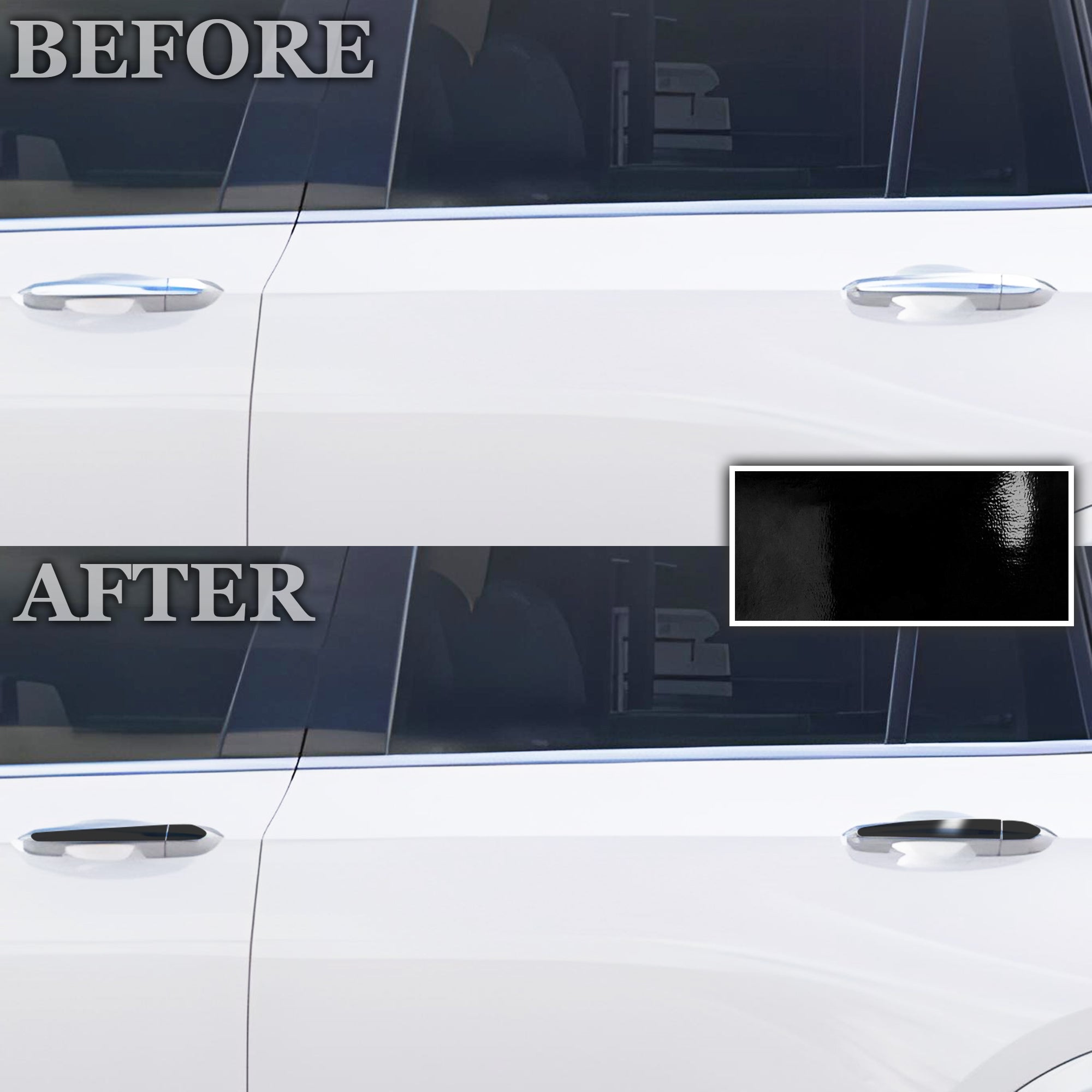 Cadillac XT6 2020-2025 Blackout Chrome Delete Kit - Precut Gloss Black Vinyl Overlays