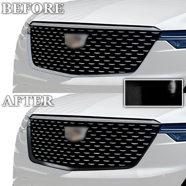 Vinyl Chrome Delete Grille Side Window Rear Blackout Decal Stickers Overlay Film Fits Cadillac XT6 2020-2024