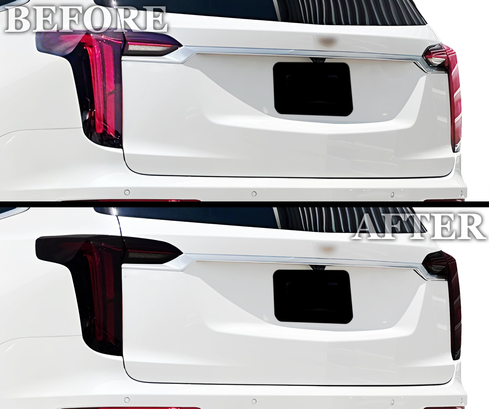 Full Headlight Taillight Precut Smoked PPF Tint Kit Film Overlay Fits Cadillac XT6 2020 - 2025 - Bogar Tech Designs