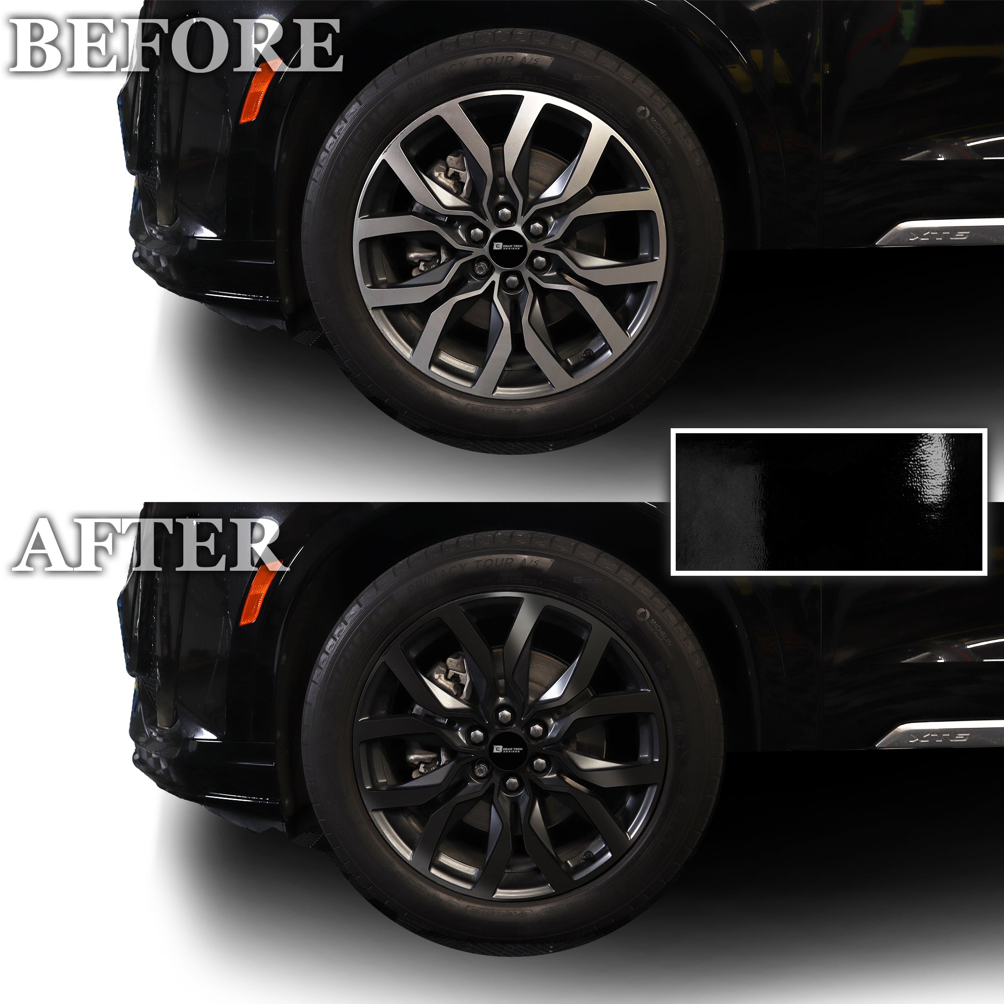 Vinyl Chrome Delete Grille Side Window Rear Blackout Decal Stickers Overlay Film Fits Cadillac XT6 2020 - 2025 - Bogar Tech Designs