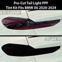 Full Headlight Taillight Precut Smoked PPF Tint Kit Film Overlay Fits BMW X6