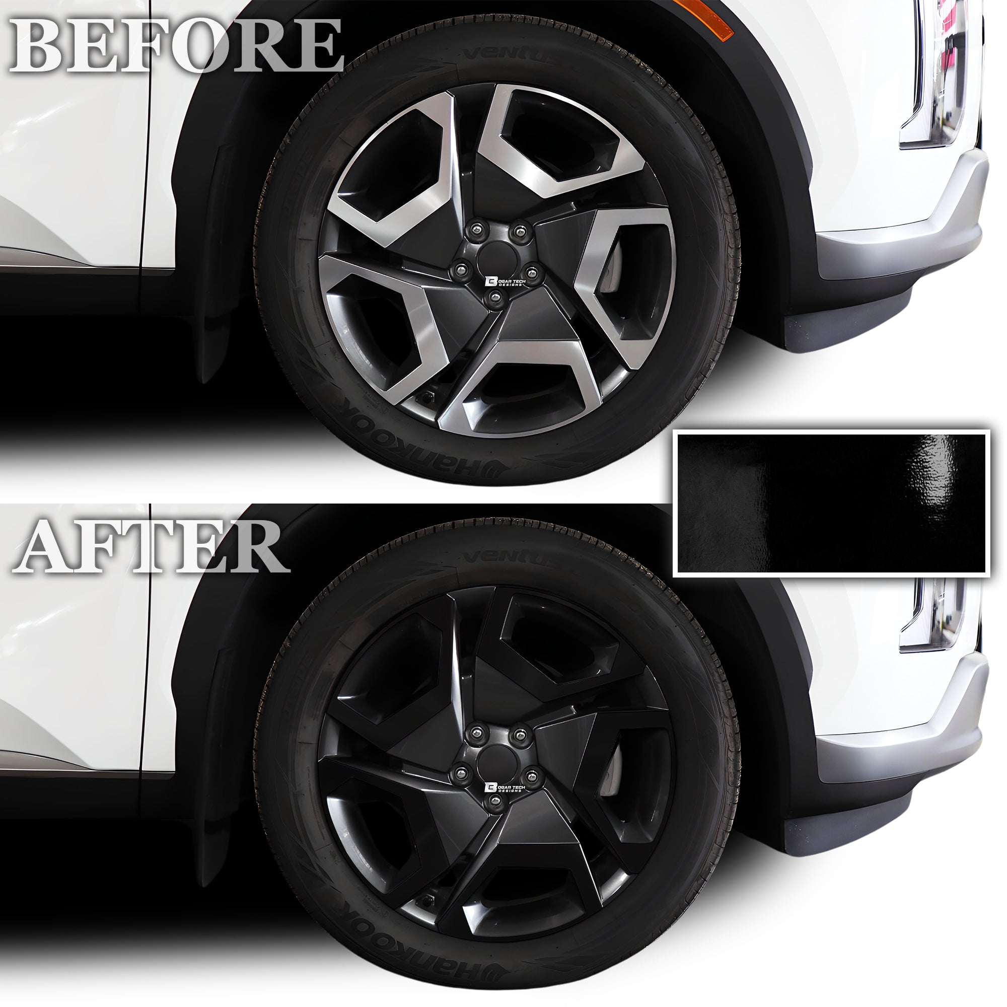 Side Window Skirt Vinyl Chrome Delete Trim Blackout Decal Stickers Overlay Film Fits Hyundai Palisade 2020 - 2025 - Bogar Tech Designs