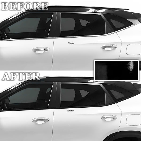 Vinyl Chrome Delete Grille Side Window Rear Blackout Decal Stickers Overlay Film Fits Kia Seltos