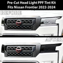 Full Headlight Taillight Precut Smoked PPF Tint Kit Film Overlay Fits Nissan Frontier 2022-2024