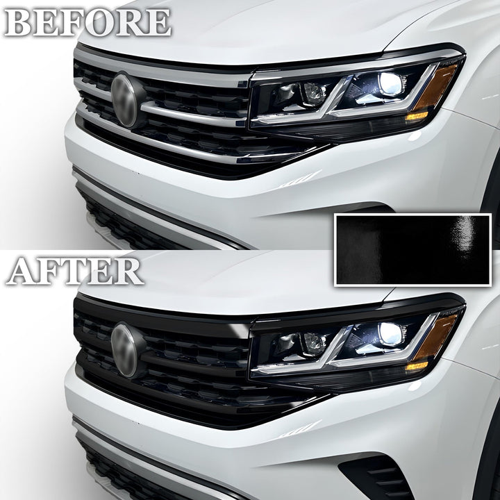 Vinyl Chrome Delete Grille Side Window Rear Blackout Decal Stickers Overlay Film Fits Volkswagen Atlas 2021 - 2025 - Bogar Tech Designs