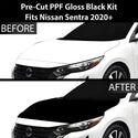 Fits Nissan Sentra 2020+ Precut Premium Gloss Black Carbon Fiber Hood Paint Protection Film PPF Decal Film Kit