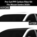 Fits Nissan Sentra 2020+ Precut Premium Gloss Black Carbon Fiber Roof Paint Protection Film PPF Decal Film Kit Cover