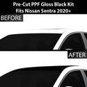 Fits Nissan Sentra 2020+ Precut Premium Gloss Black Carbon Fiber Roof Paint Protection Film PPF Decal Film Kit Cover