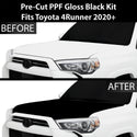 Fits Toyota 4Runner 2014-2024 Precut Premium Gloss Black Carbon Fiber Hood Paint Protection Film PPF Decal Film Kit Cover