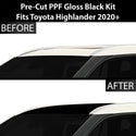 Fits Toyota Highlander 2020-2024 Precut Premium Gloss Black Carbon Fiber Roof Paint Protection Film PPF Decal Film Kit