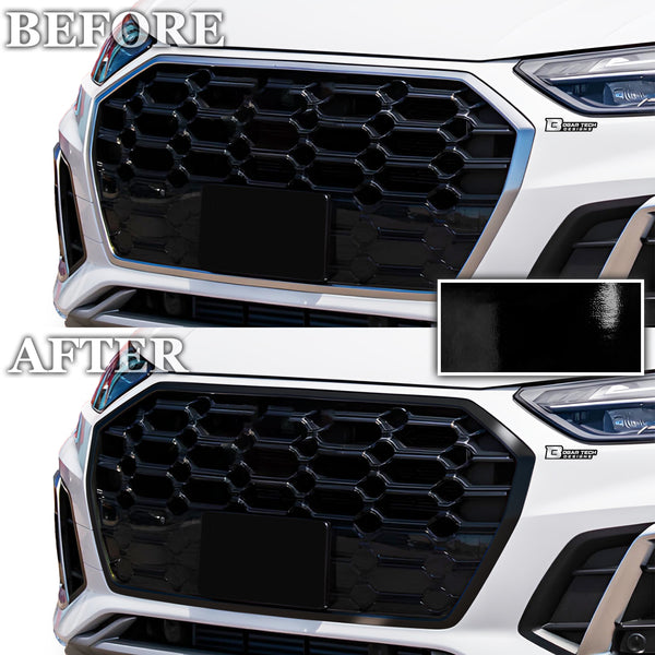 Vinyl Chrome Delete Grille Side Window Rear Blackout Decal Stickers Overlay Film Fits Audi Q5