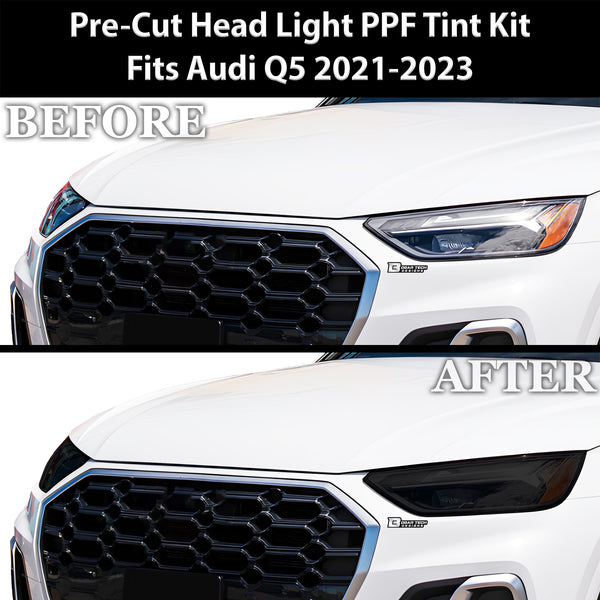 Full Headlight Taillight Precut Smoked PPF Tint Kit Overlay Film Fits Audi Q5