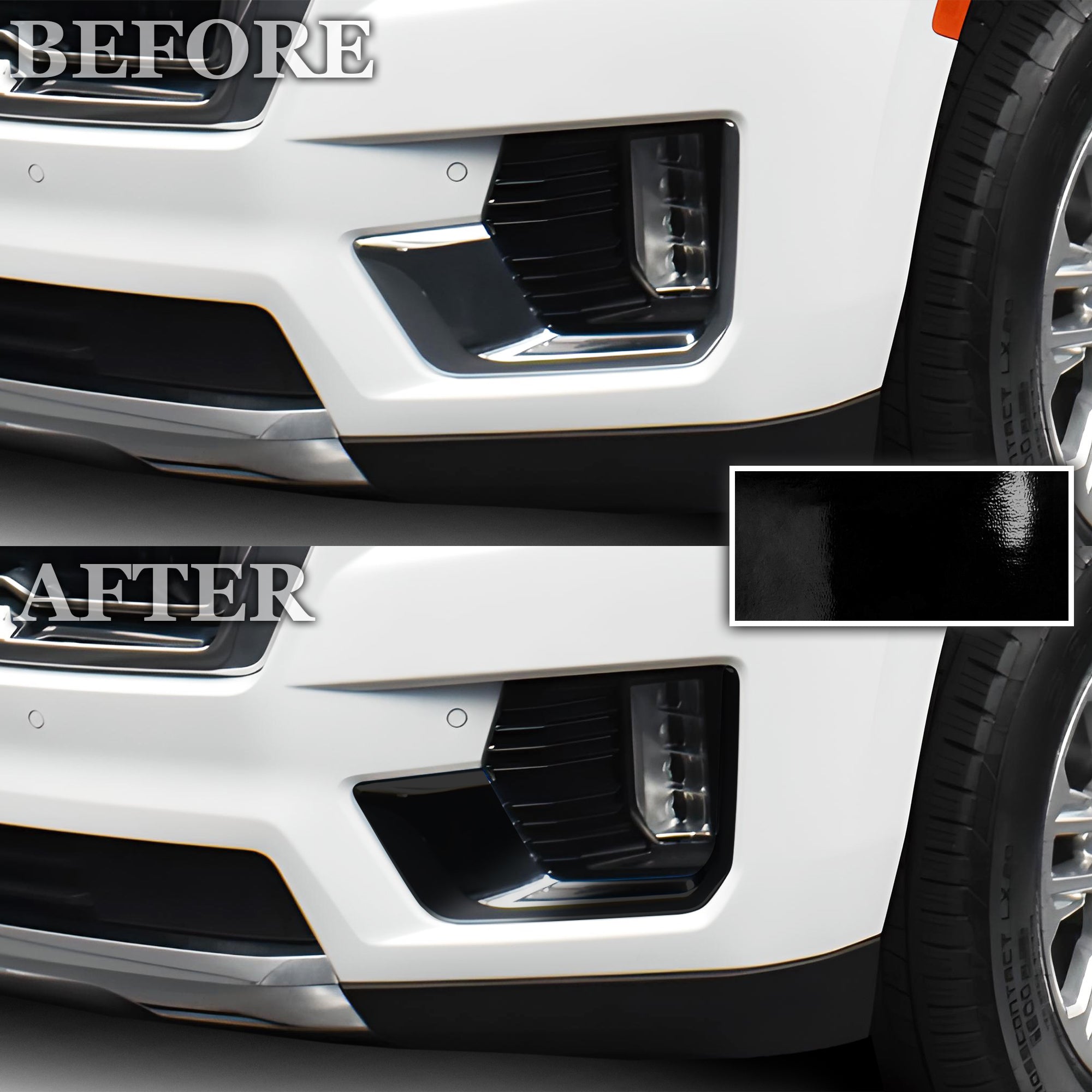 Vinyl Chrome Delete Grille Side Window Rear Blackout Decal Stickers Overlay Film Fits GMC Yukon 2021 - 2025 - Bogar Tech Designs