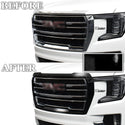 Vinyl Chrome Delete Grille Side Window Rear Blackout Decal Stickers Overlay Film Fits GMC Yukon 2021-2023