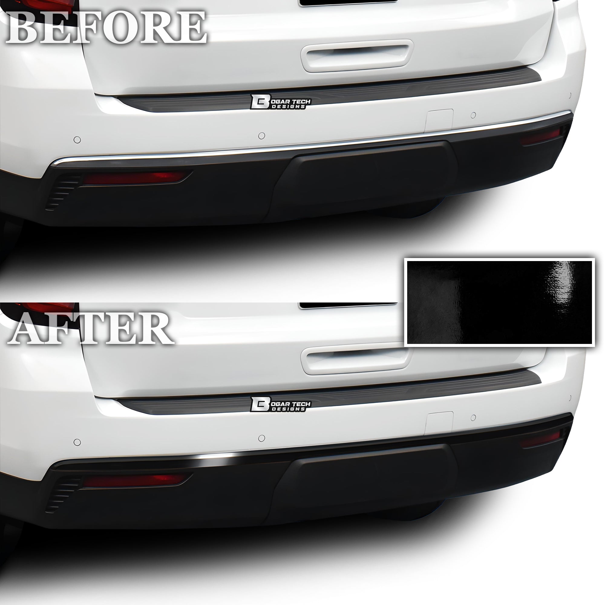 Vinyl Chrome Delete Grille Side Window Rear Blackout Decal Stickers Overlay Film Fits GMC Yukon 2021 - 2025 - Bogar Tech Designs