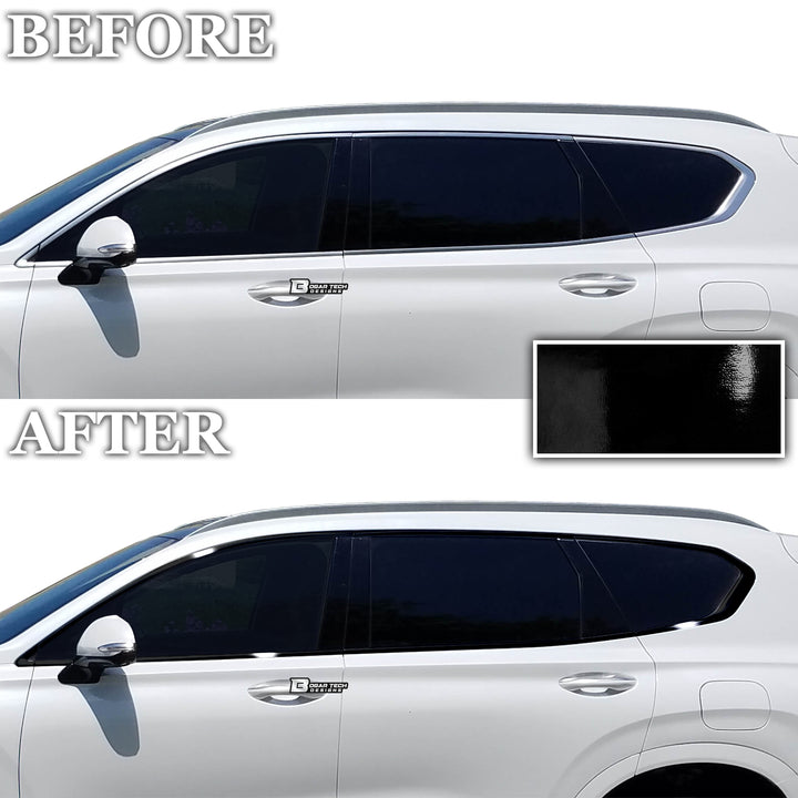 Vinyl Chrome Delete Wheel Rim Front Grille Trim Blackout Decal Stickers Overlay Film Fits Hyundai Santa Fe 2019 - 2023 - Bogar Tech Designs