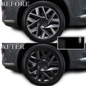 Vinyl Chrome Delete Wheel Rim Front Grille Trim Blackout Decal Stickers Overlay Film Fits Hyundai Santa Fe 2021-2023