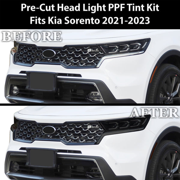 Full Headlight Taillight Precut Smoked PPF Tint Kit Film Overlay Fits Kia Sorento 2021-2023