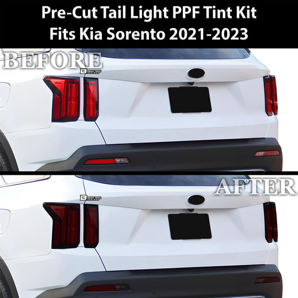 Full Headlight Taillight Precut Smoked PPF Tint Kit Film Overlay Fits Kia Sorento 2021-2023