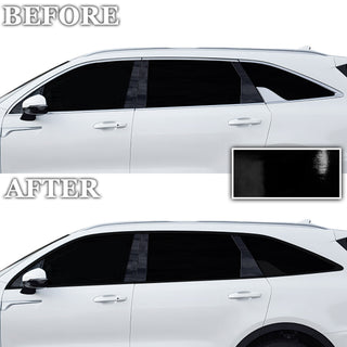 Vinyl Chrome Delete Front Grille Side Window Trim Blackout Decal Stickers Overlay Film Fits Kia Sorento 2021-2023