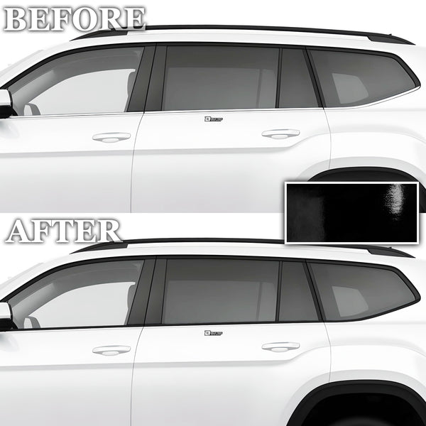 Vinyl Chrome Delete Grille Side Window Rear Blackout Decal Stickers Overlay Film Fits Volkswagen Atlas