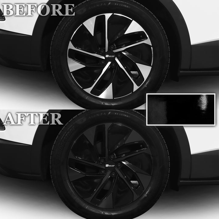 Vinyl Chrome Delete Side Badge Wheel Rim Blackout Decal Stickers Overlay Film Fits Volkswagen ID.4 2021 - 2025 - Bogar Tech Designs