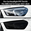 Full Headlight Taillight Precut Smoked PPF Tint Kit Film Overlay Fits Mercedes Benz GLE Coupe 2021-2024