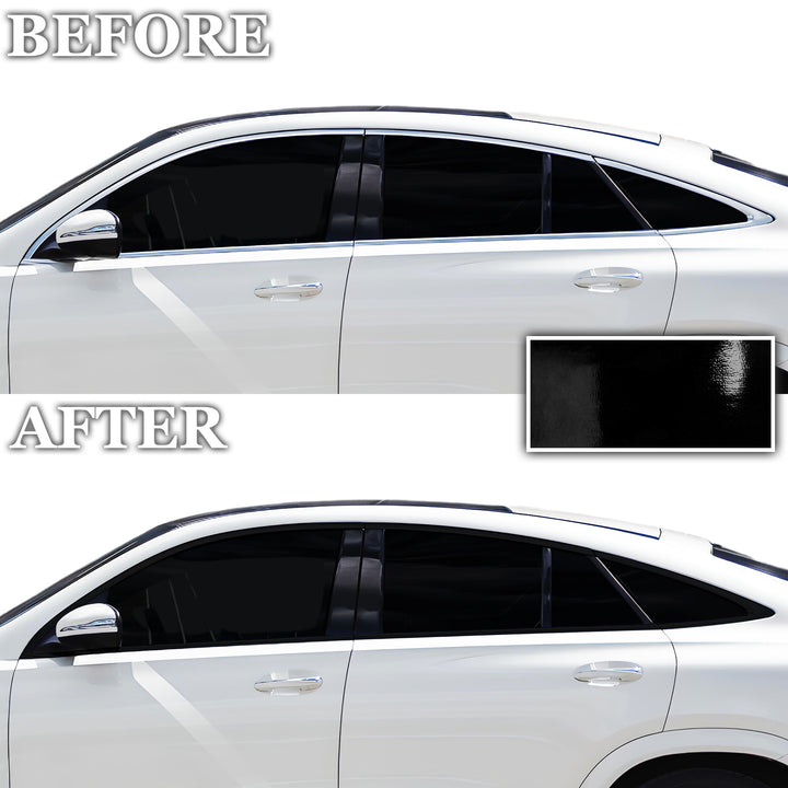 Vinyl Chrome Delete Side Window Trim Wheel Front Grille Blackout Decal Stickers Overlay Film Fits Mercedes Benz GLE Coupe 2021 - 2025 - Bogar Tech Designs