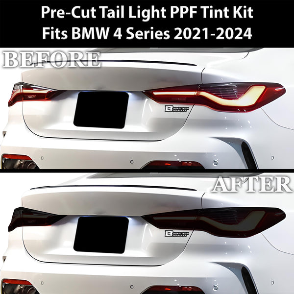 Full Headlight Taillight Precut Smoked PPF Tint Kit Film Overlay Fits BMW 4 Series 2021-2024