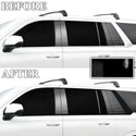 Vinyl Chrome Delete Side Window Blackout Decal Stickers Overlay Film Fits Cadillac Escalade 2021-2024