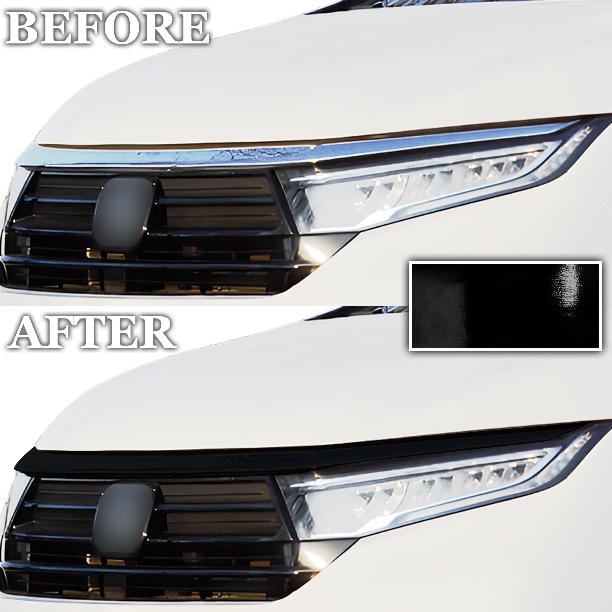 Vinyl Chrome Delete Front Grille Side Window Trim Blackout Decal Stickers Overlay Film Fits Honda Odyssey - Bogar Tech Designs