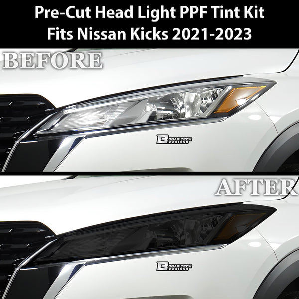 Full Headlight Taillight Precut Smoked PPF Tint Kit Film Overlay Film Fits Nissan Kicks 2021-2023