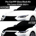 Fits Lexus IS 300 350 2021-2024 Precut Premium Gloss Black Carbon Fiber Hood Paint Protection Film PPF Decal Film Kit Cover