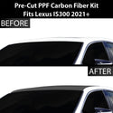 Fits Lexus IS 300 350 2021-2024 Precut Premium Gloss Black Carbon Fiber Roof Paint Protection Film PPF Decal Film Kit Cover