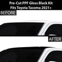 Fits Toyota Tacoma 2016-2023 Precut Premium Gloss Black Carbon Fiber Roof Paint Protection Film PPF Decal Film Kit Cover